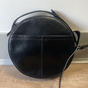 Abercrombie & Fitch 100% Genuine Leather Round Shoulder Bag